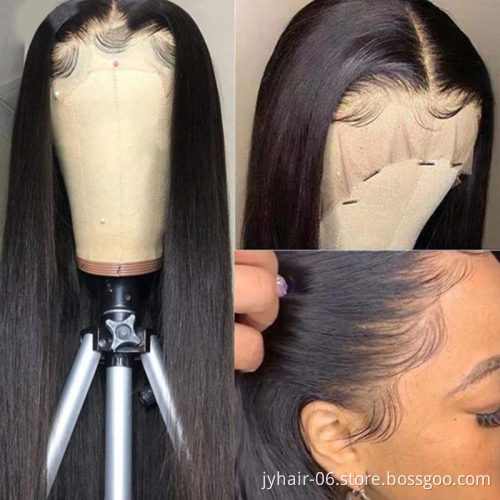 HdEli Hair  Lace Front Human Hair Wigs Pre Plucked Natural Hairline Brazilian Straight Human Hair Wigs For Black Women
